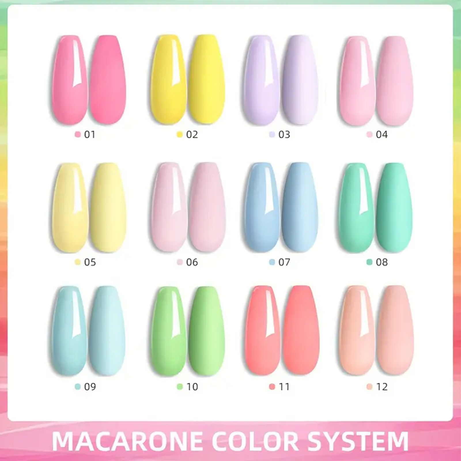 Caramelos de crema de color macaron esmalte de uñas nuevo esmalte de uñas fábrica al por mayor O EM