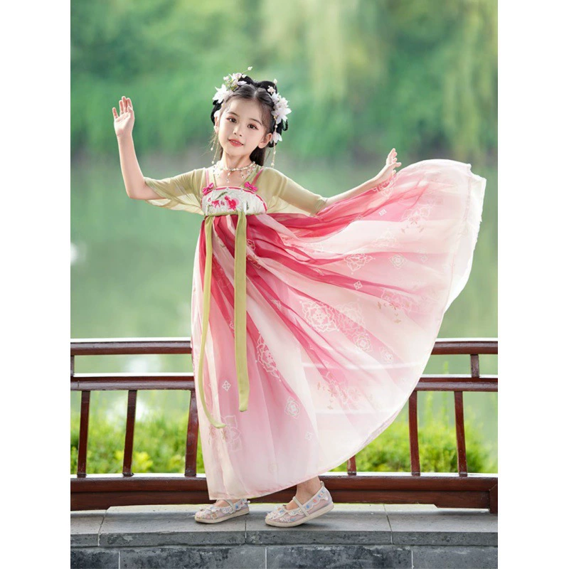 Summer Hanfu, dress girl's, Chinese style