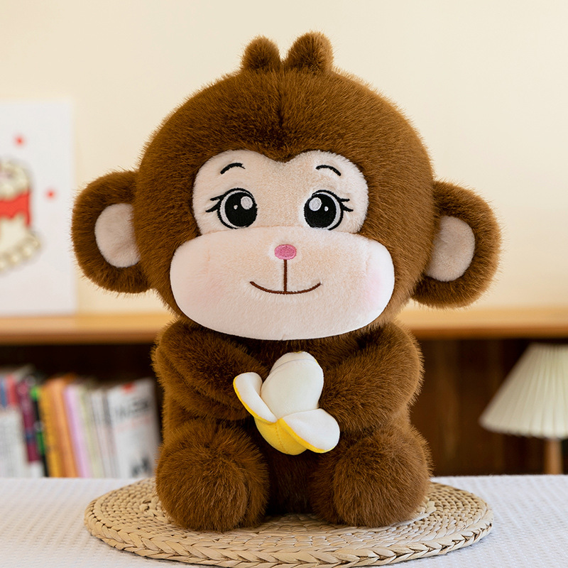 Bananas monos muñecas regalos de cumpleaños para niños juguetes de peluche muñecas de ocho pulgadas agarrar muñecas lotes