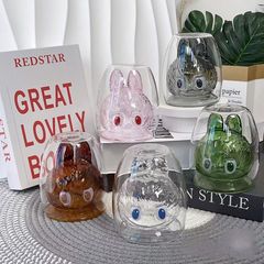 バブル二重ガラス THEMONSTERS-CHEERS シリーズ ブラインドボックス ギフト ウォーターカップ LABUBU 在庫あり