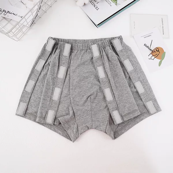 Easy-to-wear and take-off hospital gown men's boxer briefs fracture postoperative rehabilitation nursing bed paralysis patients easy to wear and take-off