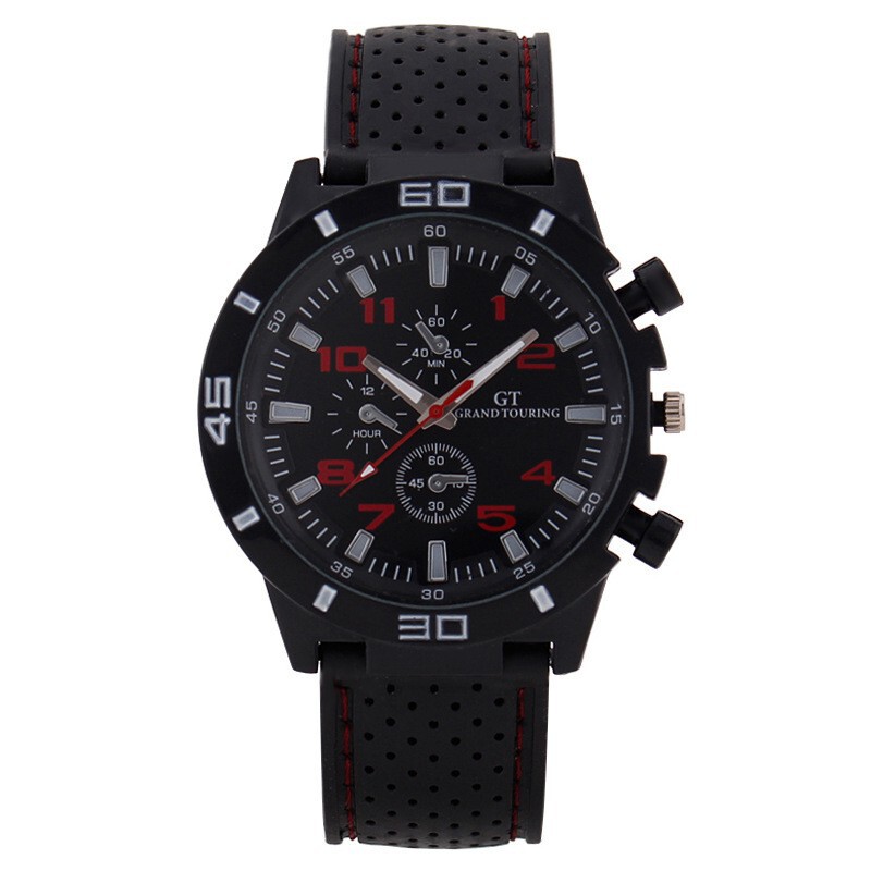 Foreign Trade Popular Three-Eye Digital Sports Men's Watch Men's Watch Men's Quartz Watch Silicone Band Manufacturer Spot Wholesale