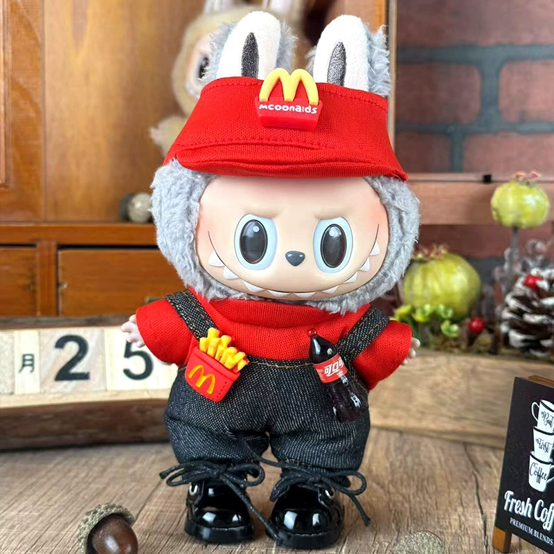 Только продажа одежды Labubu, детская одежда 17 см, одежда Rabubu на одно, два, три поколения, универсальный набор для праздника