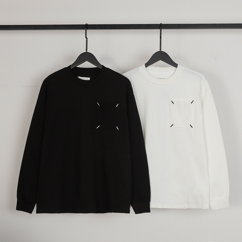 Cross-Border Maison Margiela Mm6 Margiela Four-Corner Logo Embroidered Digital Printing Men's and Women's Long T-Sleeve Sweatshirts Cross-Border Maison Margiela Mm6 Margiela Four-Corner Logo Embroidered Digital Printing Men's and Women's Long T-Sleeve Sweatshirts