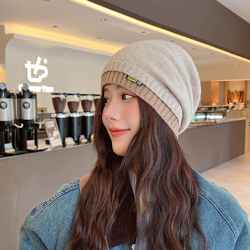 韓国のニットの山の帽子は冬に保温して顔を見せます。|undefined