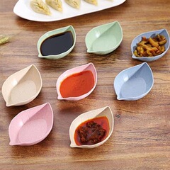 創意家庭用の小麦わらの小さい碗の小型の調味料の皿の漬け物の小皿の食事は調味料の醤油の調味料の皿をつけます。