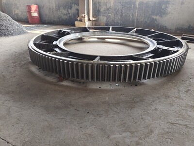 选矿球磨机大齿轮，1.83米x7米粉墨球磨机大齿圈中空轴配件|ms