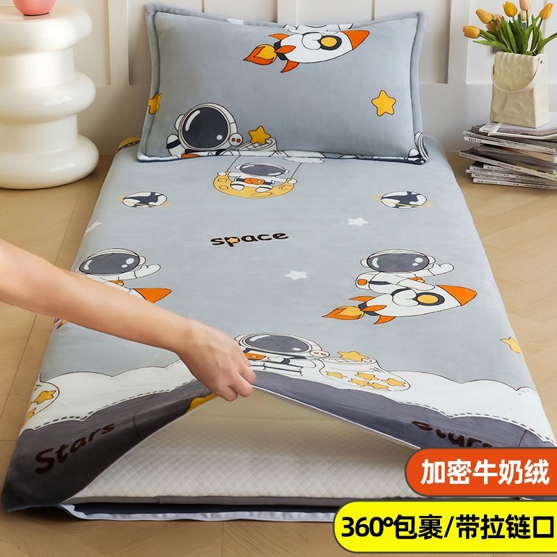 Leche de veludo dormitorio estudiante colchón de coral 90x190 colchón de invierno