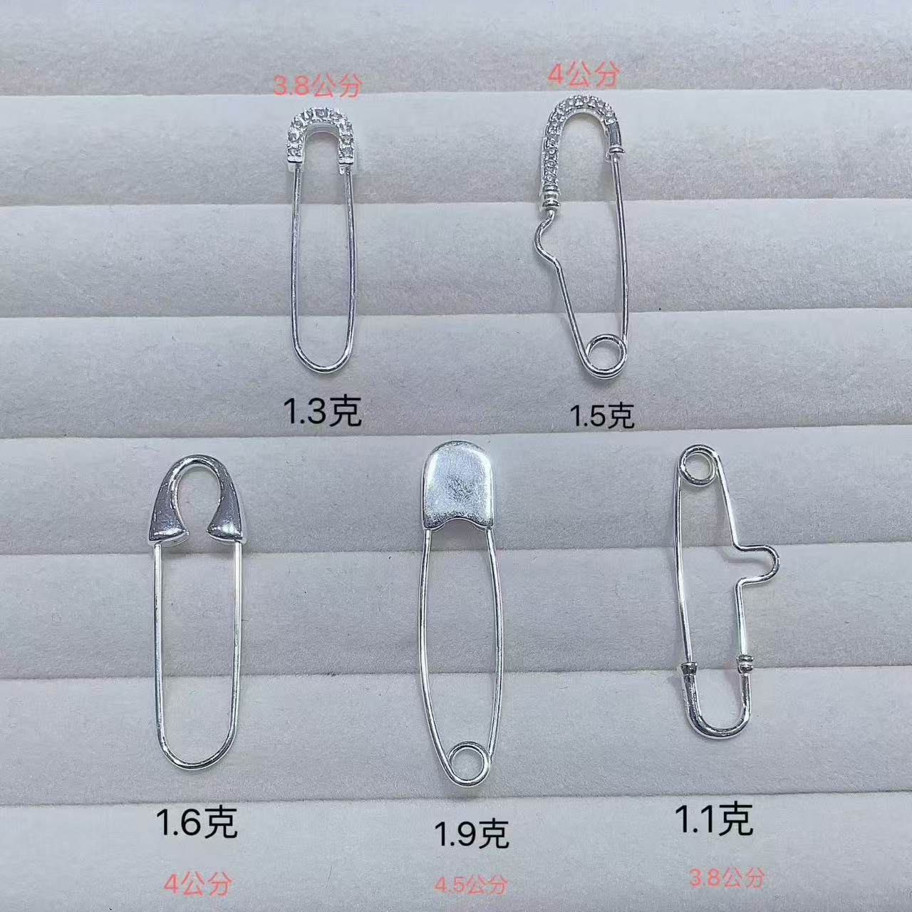 S925 Pin Boutique Plain Pin Brooch DIY Hand-Woven Baby Jewelry Accessories Simple Fashion Accessories