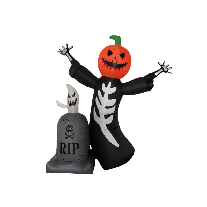 工場直販ハロウィンカボチャ悪霊ゴースト墓石組み合わせインフレータブルモデル屋外発光LEDライトインフレータブルモデル|undefined