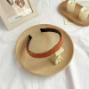 Demi-season knitted non-slip headband with pigtail, retro hair accessory, South Korea, french style, wholesale