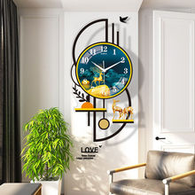 轻奢旺宅挂钟创意钟表挂客厅餐厅墙上挂表简约家用时钟免打孔