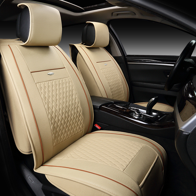 Shiyong All-Season Car Seat Cushion Universal Fit (Seat cushion, seat cover) - beige-front-single-seat