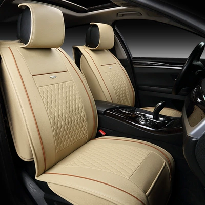 Manufacturer Dropshipping, Suitable for All Seasons, Car Seat Cushions, Large and Small Models, Suitable for Car Supplies, Seat Cushions, Seat Covers Wholesale (Seat cushion, seat cover) - beige-front-single-seat