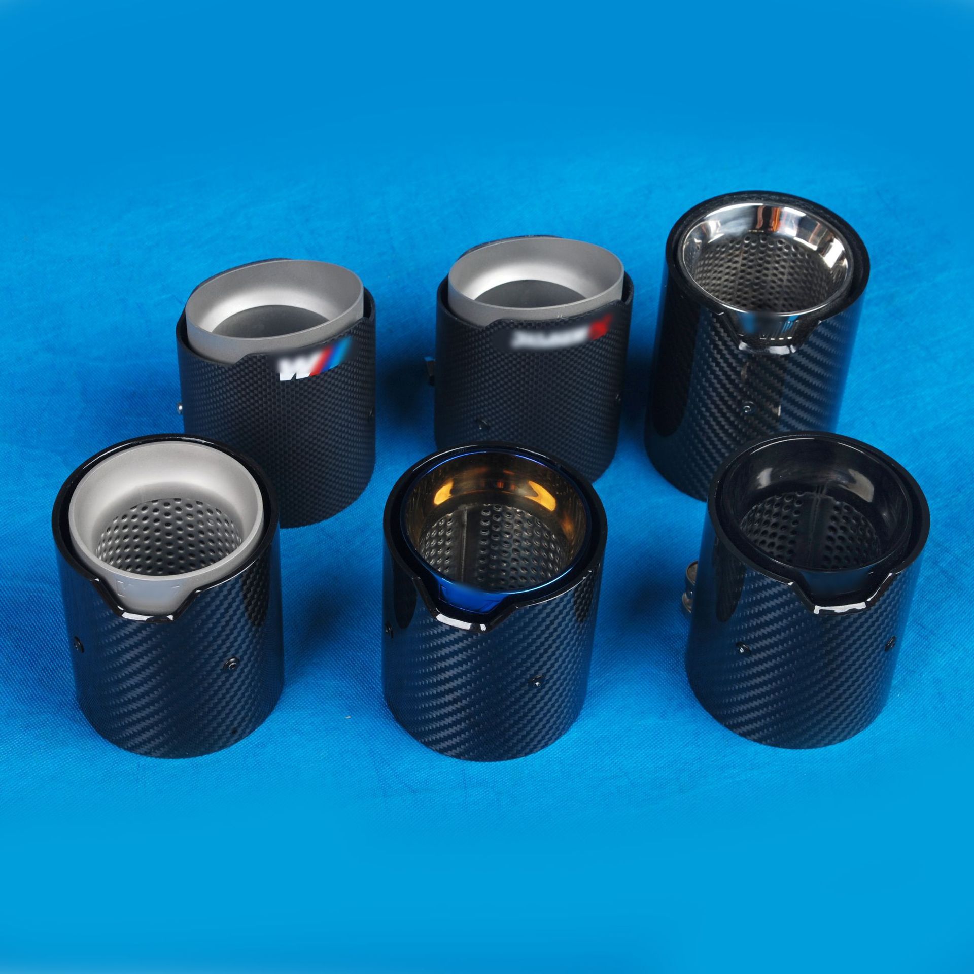 Manufacturer Wholesale Carbon Fiber Exhaust Muffler for Bmw M, Satin Finish, Sandblasted, Single or Dual Outlet Car Exhaust Pipe