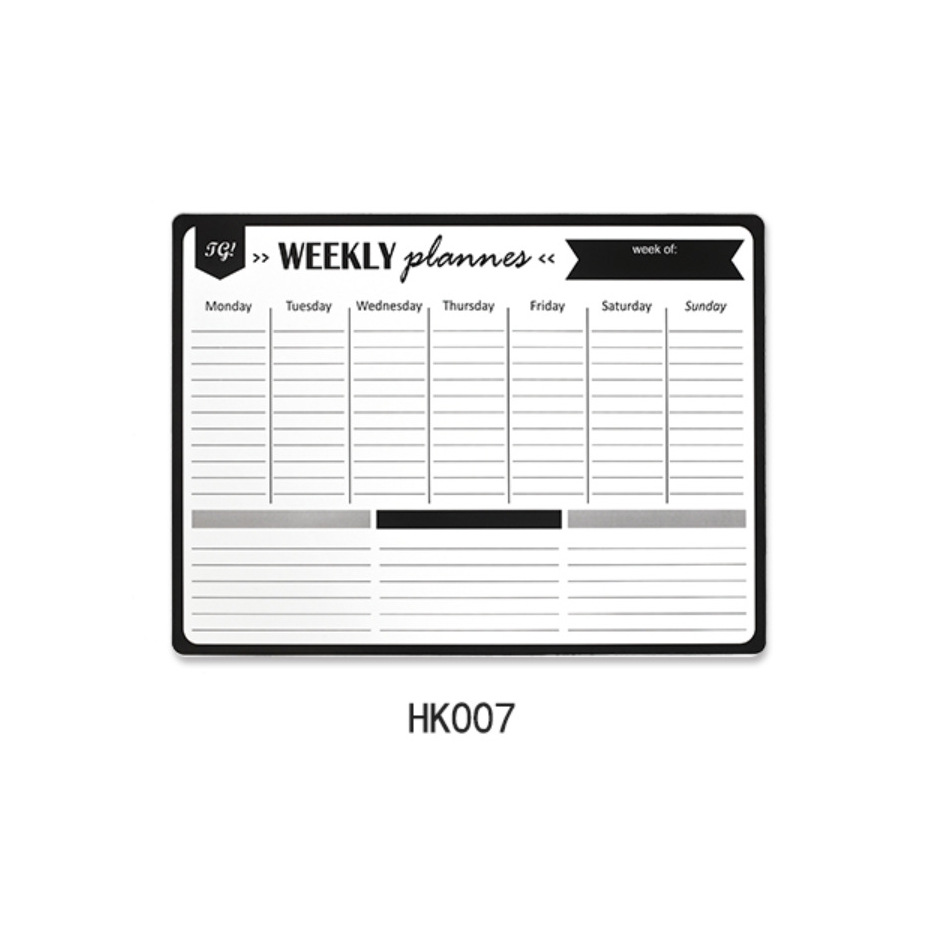 Notas Magnéticas Borrables para Nevera, Horario Mensual, en Inglés, Juego para Organización, Transfronterizo image 8