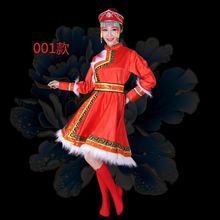 元旦蒙古演出服少數民族服套裝女藏族舞蹈成人裙子表演服演出服飾