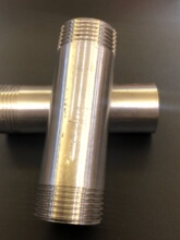 201/304不锈钢100长双头外丝/外牙/水管接头/圆管/外接/水暖配件