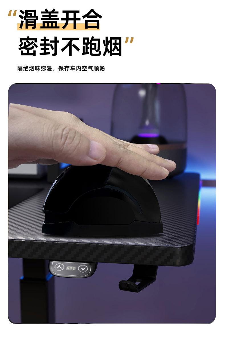 Car Ashtray Car Door Ashtray Wind-proof Fly-ash-proof Metal Inner Tank Ashtray Creative Home Car Dual-use