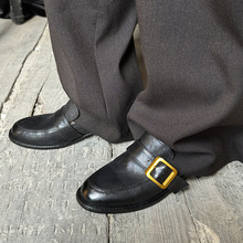 商场单~老钱风小皮鞋2025主推系头层水洗牛皮高品质乐福鞋加绒