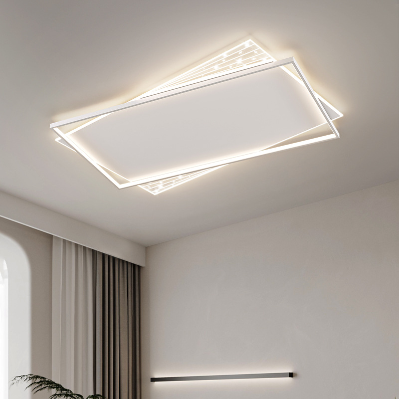 Luz de sala de estar estilo nórdico simple atmósfera moderna habitación principal lámpara de techo paquete de lámparas