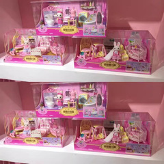 麦吉莉子供のままごとのおもちゃのミニの小さい浴室のミニの小さい客間の女の子のおもちゃの人形のセット