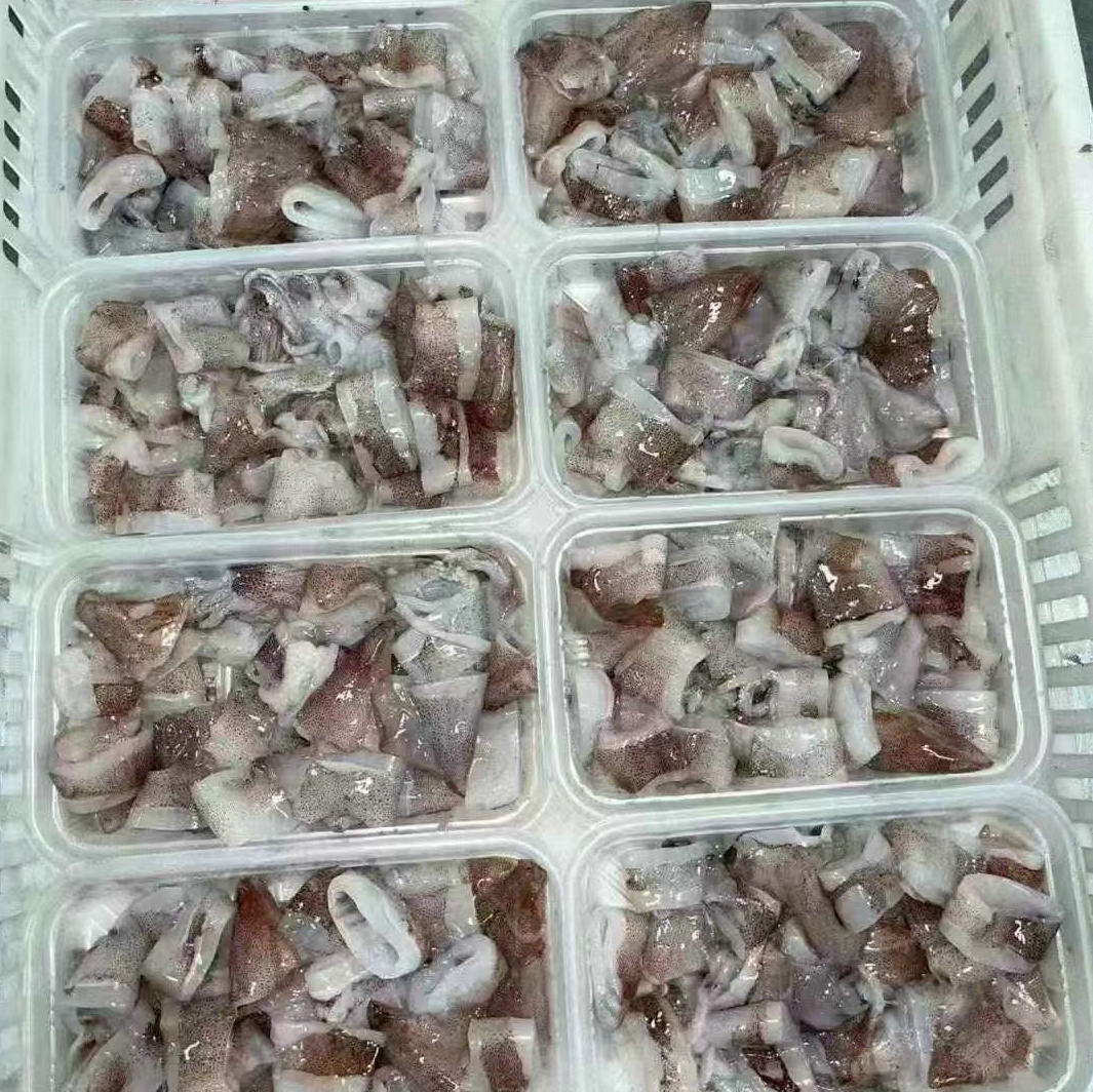 批发东山岛鱿鱼圈海鲜水产少冰鱿鱼切圈火锅自助餐食材商用脆口
