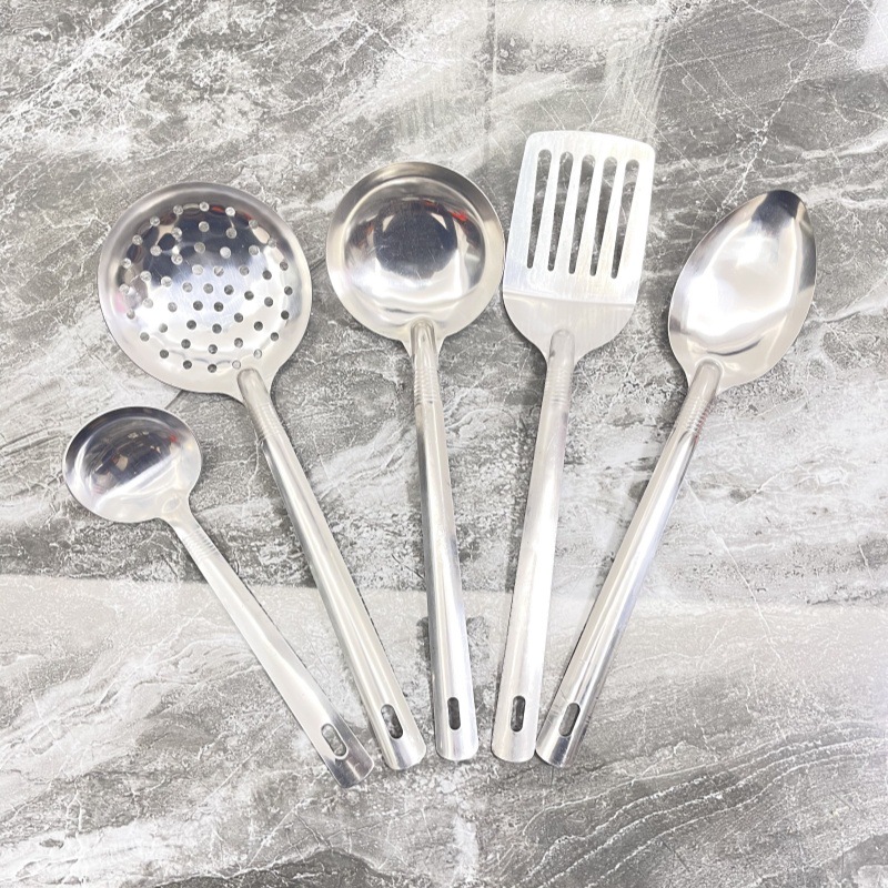 Set de utensilios de cocina de acero inoxidable magnético de cinco piezas para uso doméstico promoción al por mayor