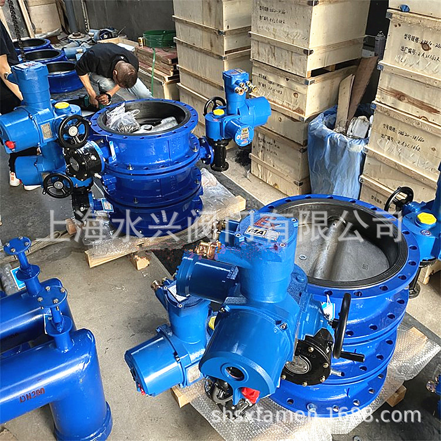 WSD941X-10Q-DN600矿用一体式电动瓦斯蝶阀 通水通气电动法兰蝶阀