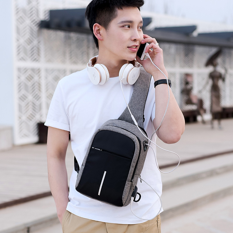 New Multi-Purpose Anti-Theft Chest Bag Men's Bag Casual Crossbody Bag Shoulder Bag Men's Bag Cross-Border New Trendy Small Backpack