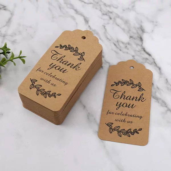 Amazon kraft paper ThankYou hanging decoration tag thank you gift tag card key chain tag cardboard