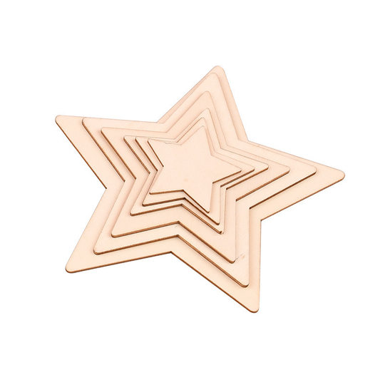 Home Decoration Handmade DIY Shaped Wood Chip Love Square Round Wood Geometric Wood Chip Laser Cutting