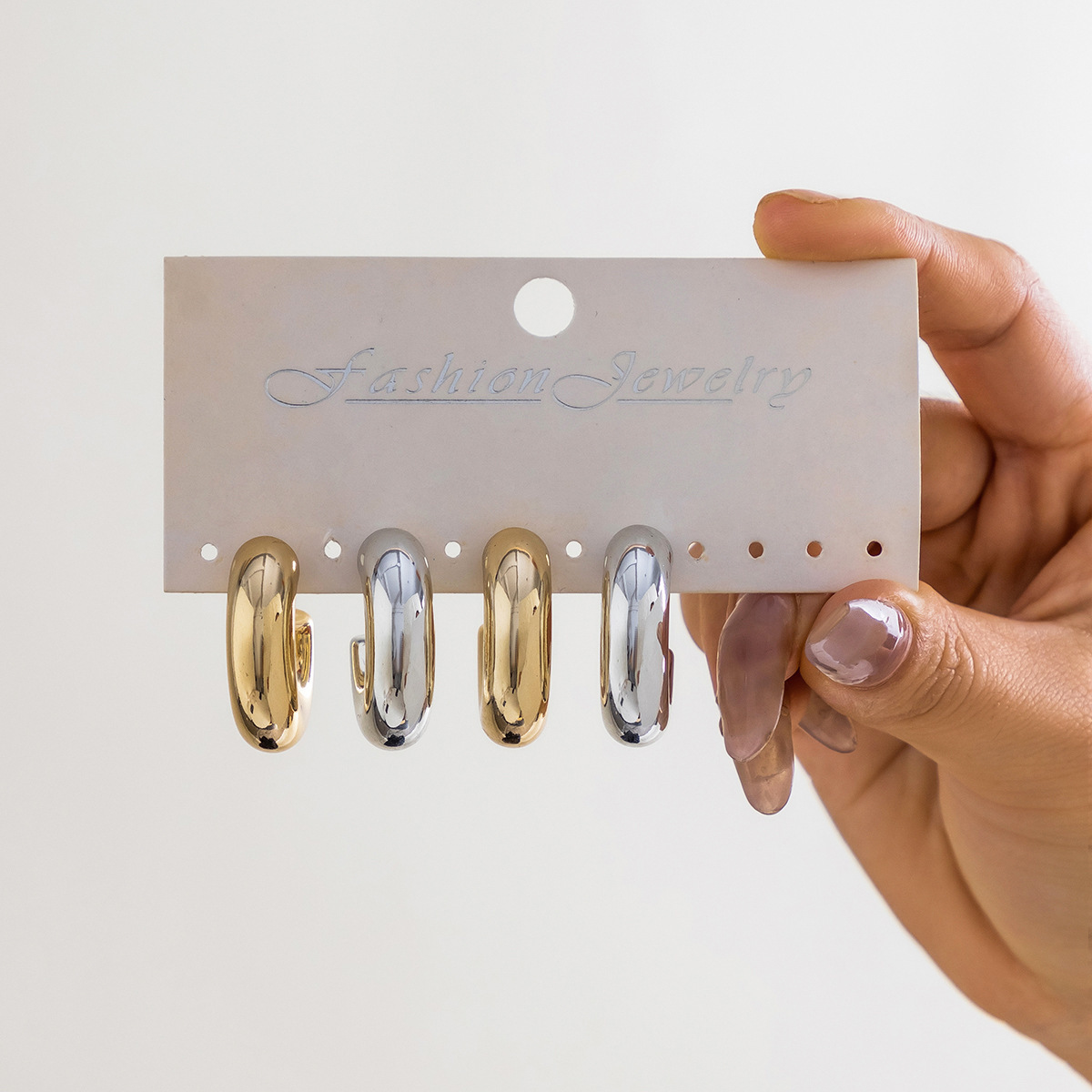 9g Weight Alloy Ear Needle Material Ear Cuffs, Ear Studs Classification 1 Set, 1 Pair Quantity Casual, Street Occasion CCB, Alloy Material Geometric Pattern All Seasons Season Women's Gender Polished Finish Plating Design Retro, Commute Style 1 Set 1 Pair Retro Commute Geometric Plating CCB Alloy Ear Cuffs Ear Studs 8