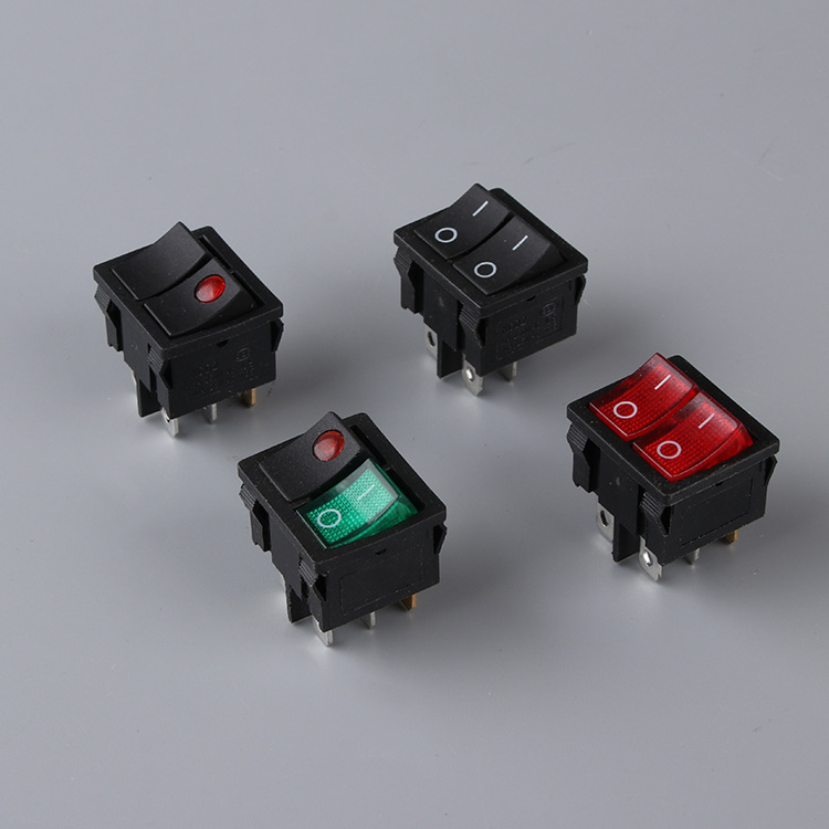 供应双翘板船型开关 鱼眼猫眼灯 按钮复位开关 汽车点烟器LED点灯