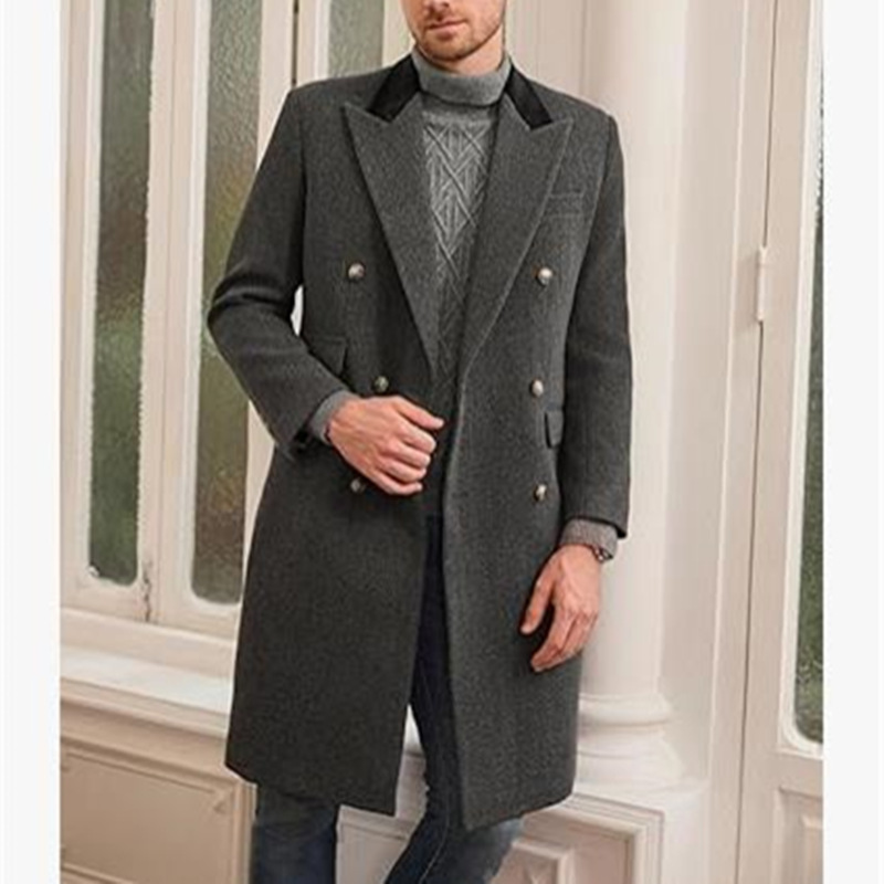 Herren Wollmantel Für Große Größen Freizeit Jacke_voghion.com