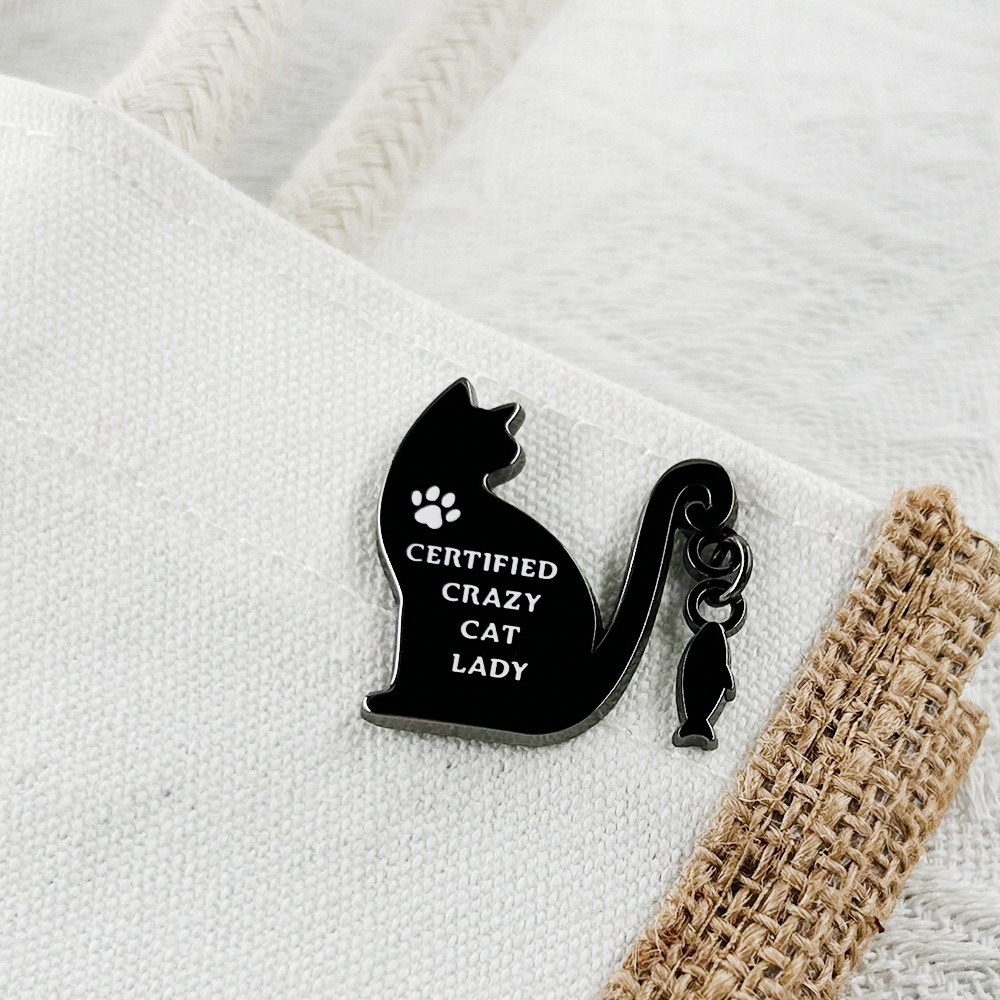 Cartoon-Style Enamel Pin with Pendant, Inspired Gift Lapel Pin Badge Accessory Series Decoration