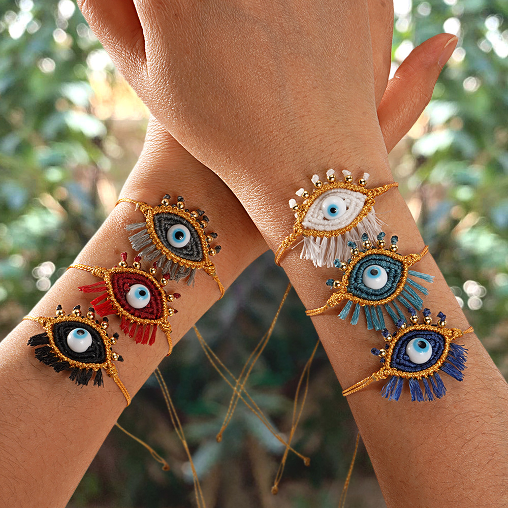 Lucky Evil Eye Red String Bracelet Protection Jewelry Minimalist_voghion.com