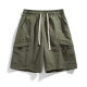aobinka/Aobin Card Shorts Men's Summer New Casual Five-point Pants Trendy Brand Dopamine Solid Color Loose Beach