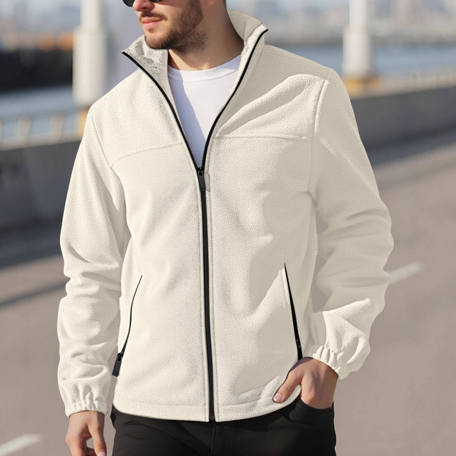 Transfronterizo nuevo tamaño europeo en stock 380G chaqueta amazon otoño y invierno americano con camisa de cuello de terciopelo grueso