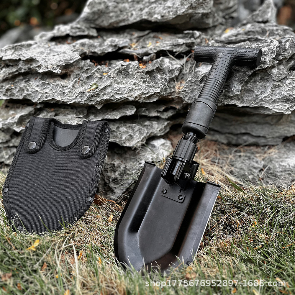 pala plegable retráctil para jardinería al aire libre pala militar portátil de alta dureza pala multifuncional pala militar