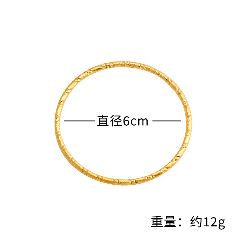 2022 pulsera de patrón de tela de oro de Vietnam simple pulsera de mujer joyería exquisita pulsera retro elegante accesorios populares