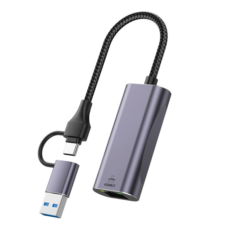 Гигабитная сетевая RJ45 Ethernet Ноутбук планшет мобильный телефон конвертер USB к сетевому кабелю интерфейс Type-C сетевая карта