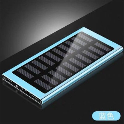 Mayorista ultra delgada de gran capacidad de 20000 mAh teléfono celular cargador solar Power Bank regalo LOGO soporte