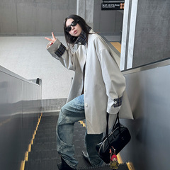 MMFISH街頭の洋風ファッションの格子は色の風の服の郭の形にぶつかって痩せています。