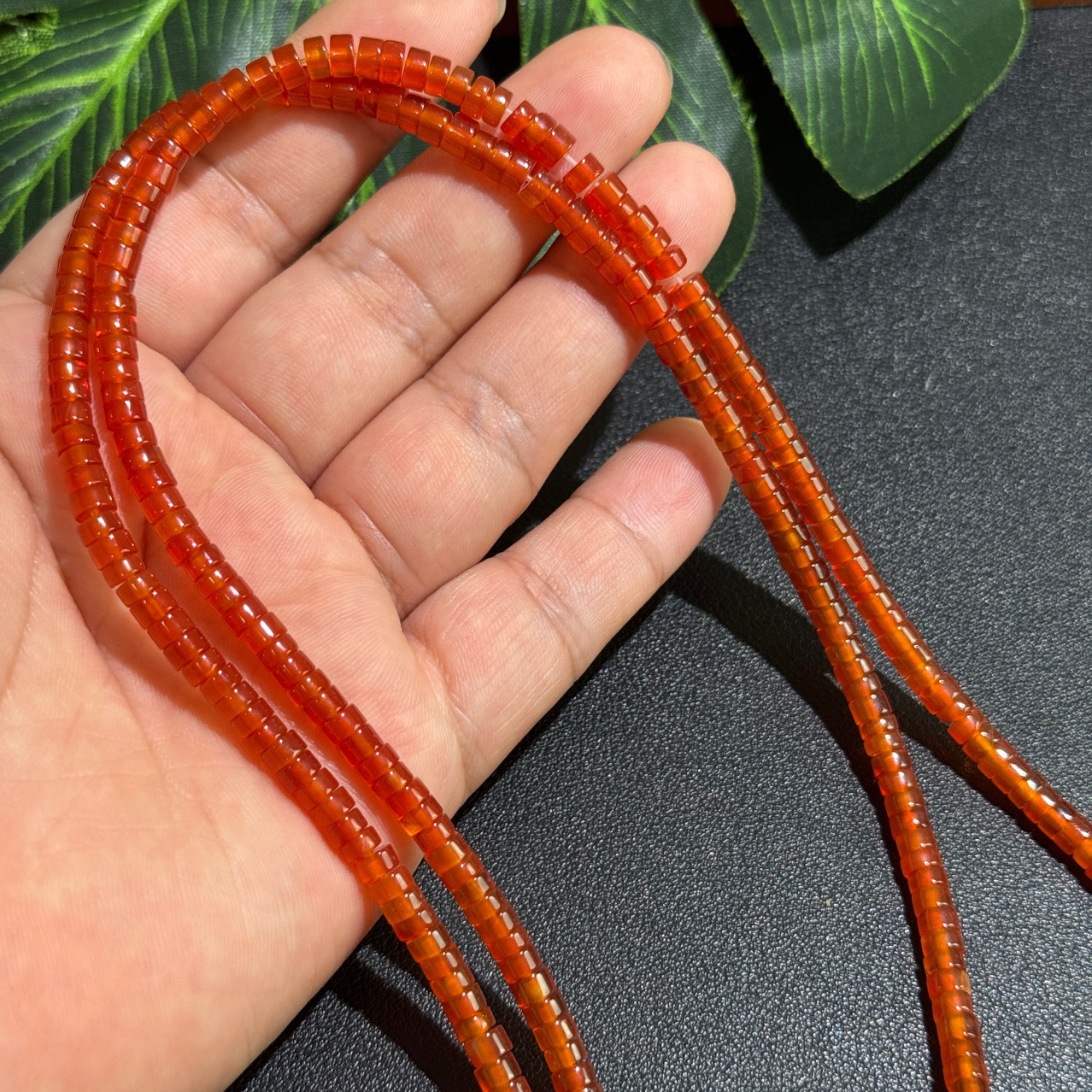 Ágata natural 4 * 2mm recta ágata roja espaciador cuentas semiacabadas Diy collar pulsera con cuentas