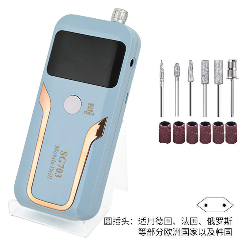 La lijadora de uñas reemplaza el mango de metal 35000RPM rectificador de uñas pulido silencioso y pulido de uñas eléctrico exfoliante