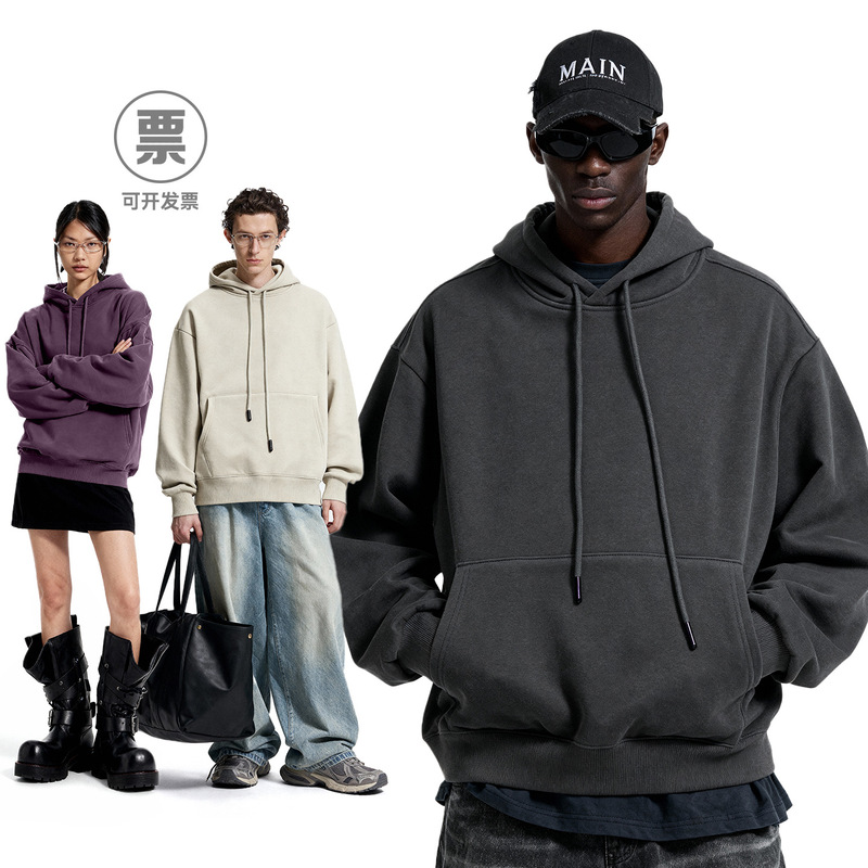 Jie Zhan Men's Clothing | American-Style Solid Color 350g Fleece Sweatshirt, New Winter Model, 10 Colors, Fleece-Lined Hoodie Top for Men. Jie Zhan Men's Clothing | American-Style Solid Color 350g Fleece Sweatshirt, New Winter Model, 10 Colors, Fleece-Lined Hoodie Top for Men.