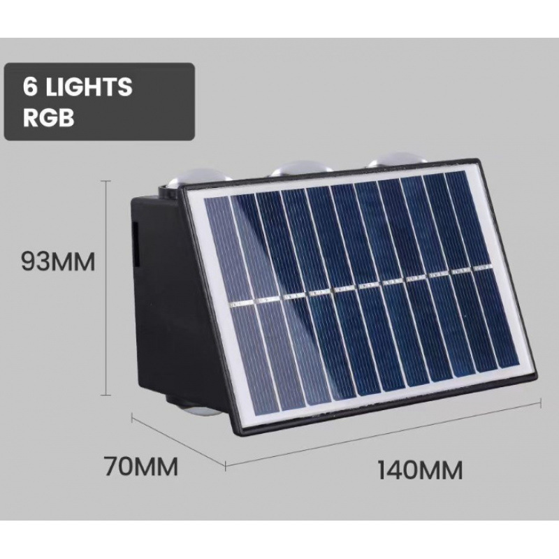 Lámpara Solar de Pared para Exteriores, Impermeable, Iluminación Arriba y Abajo, Luz de Jardín, Ambiente Paisajístico, Luz Decorativa para Jardín