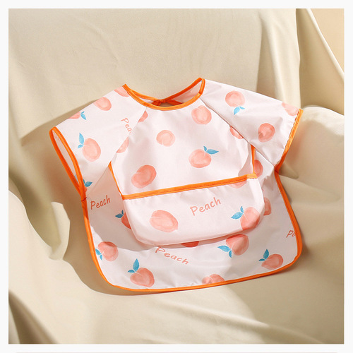 Autumn and winter baby eating smock, children's waterproof and anti-dirty apron, kindergarten complementary food sleeveless bib, baby wearing reverse clothing