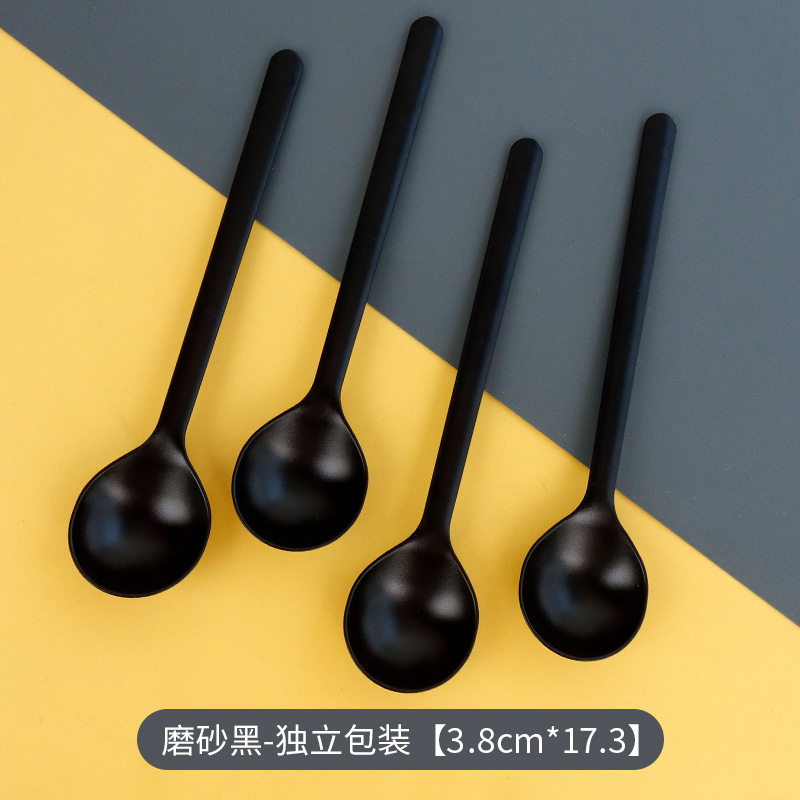 디저트 스푼 블랙 100개